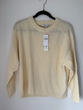 The Cashmere Project Cream/Butter Yellow Cashmere Crewneck Sweater